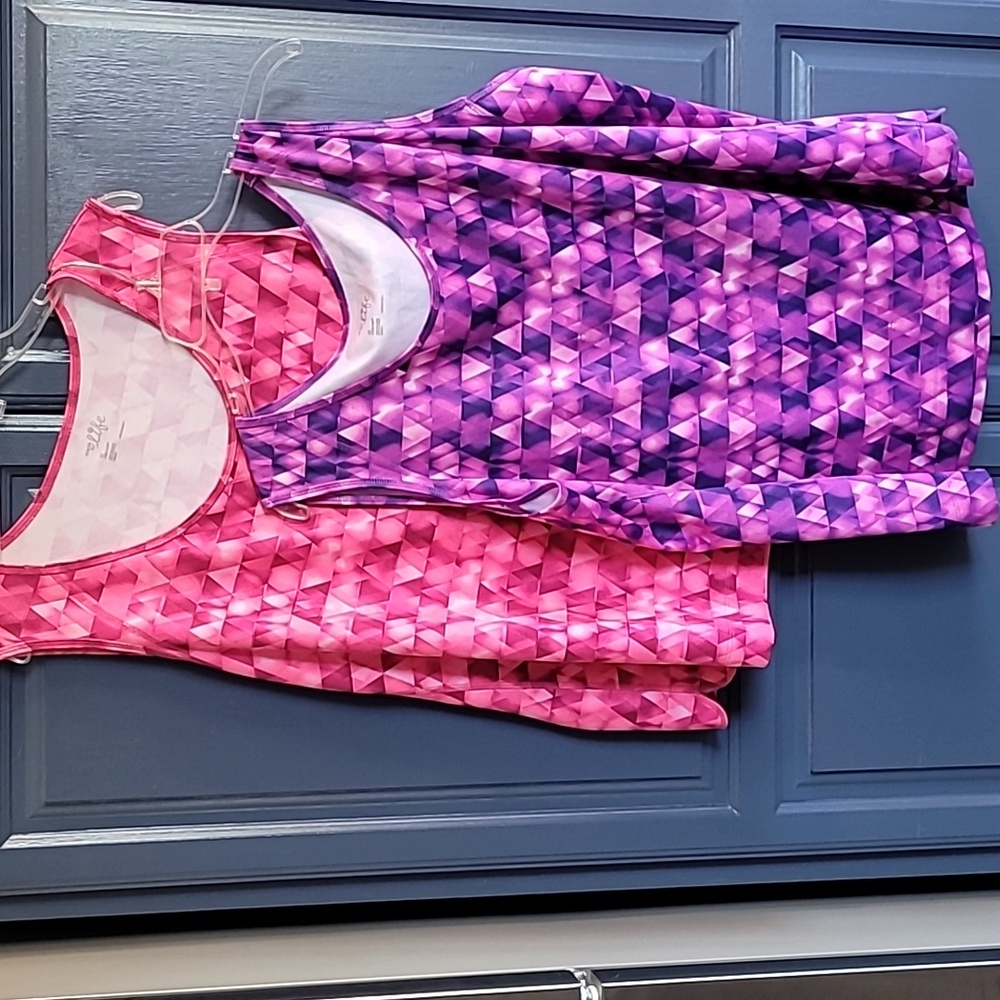 Lot of 2 Made for Life Womens Plus Tank 2X Quick Dry Wrinkle Free